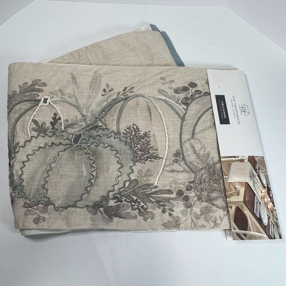 Rachel‎ Ashwell Fall Pumpkin Table Runner Autumn Theme The Farmhouse 14" x 72"
